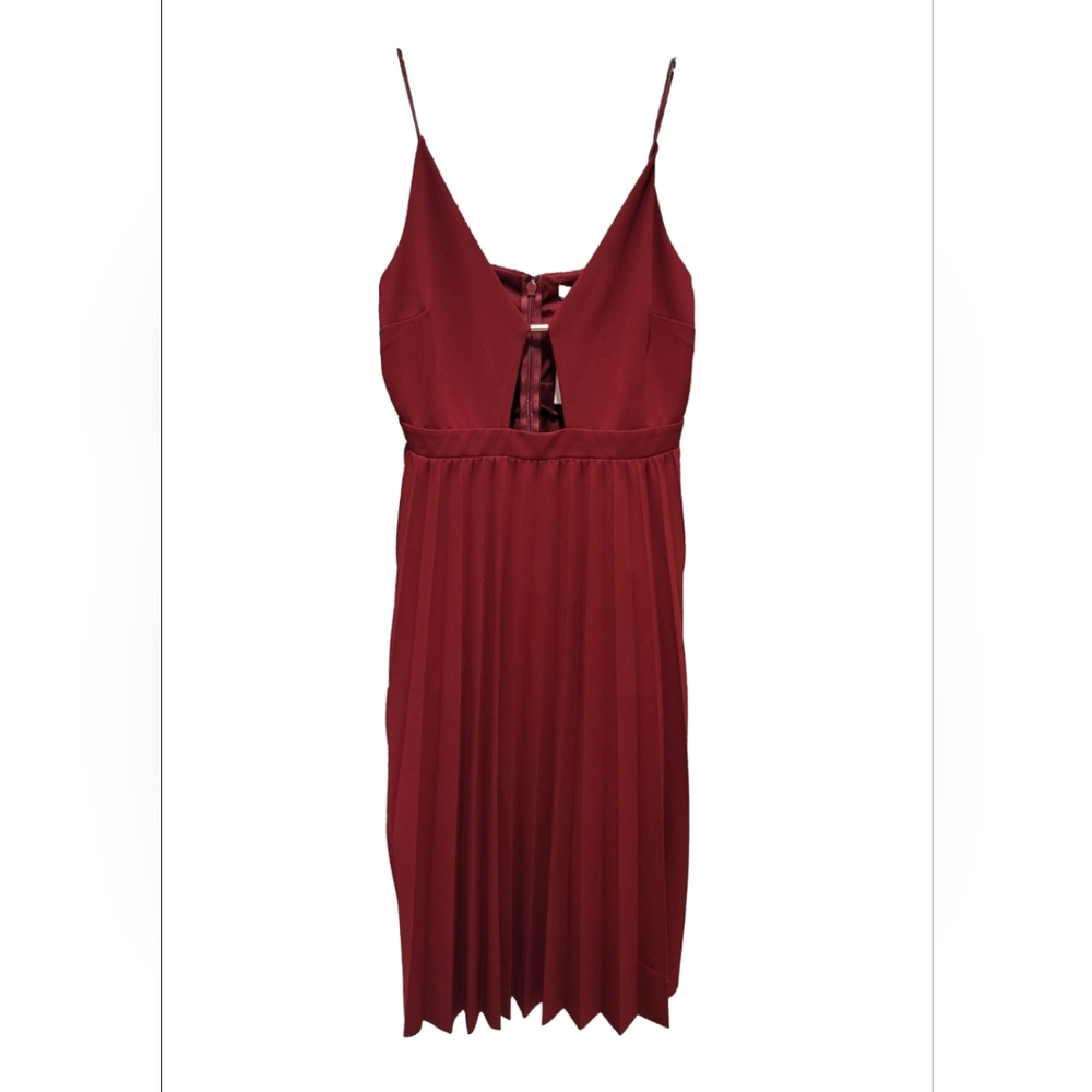 NWT ASOS Red Pleated Dress